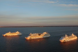 Flotten-Dreier: Kussmund-Schiffe gemeinsam in Kiel